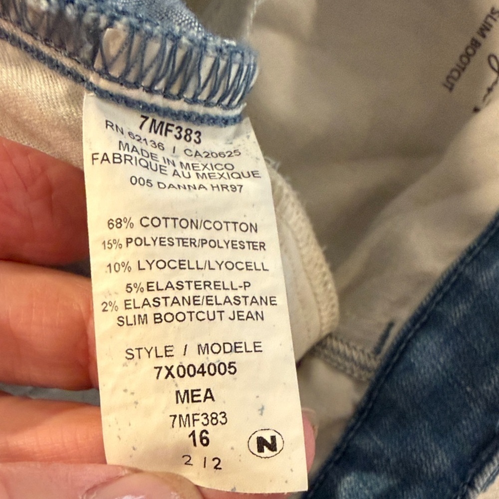 Jen 7 Slim Bootcut Jeans - Size 16 -  Soft Stretch Mid Wash - Picture 6 of 10
